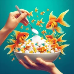 دادن قند به ماهی قرمز