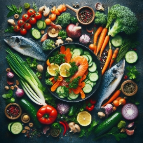 میکس سبزیجات برای ماهی